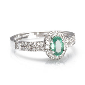 Anello Fantasia con Smeraldo Verde AA030085 SMS - Davite & Delucchi    