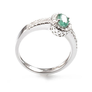 Anello Fantasia con Smeraldo Verde AA030085 SMS - Davite & Delucchi    