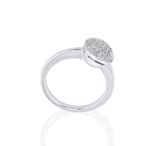 Anello Fantasia in Oro Bianco con Diamanti Davite & Delucchi