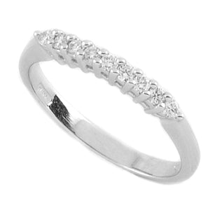 Anello Riviera in Oro Bianco con Diamanti