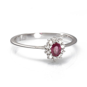 Anello Rosetta con Rubino Rosso AA028996 RB - Davite & Delucchi    