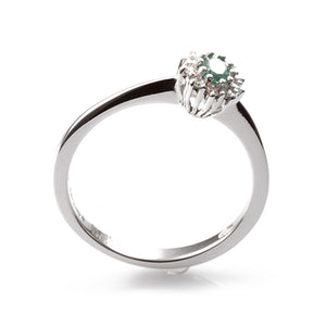 Anello Rosetta con Smeraldo Verde AA028996 SM - Davite & Delucchi    