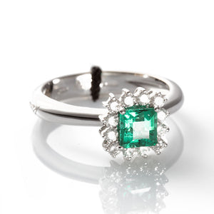 Anello Rosetta con Smeraldo Verde ZR355/BS - Recarlo