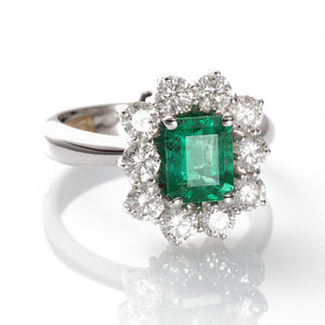Anello Rosetta con Smeraldo Verde ZR588/BS - Recarlo