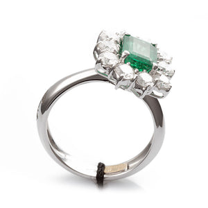 Anello Rosetta con Smeraldo Verde ZR588/BS - Recarlo