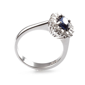 Anello Rosetta con Zaffiro Blu AA023387 11S - Davite & Delucchi     