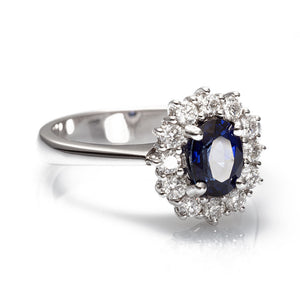 Anello Rosetta con Zaffiro Blu AA023387 11S - Davite & Delucchi     