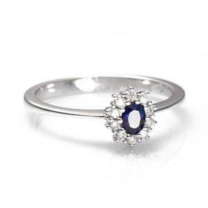 Anello Rosetta con Zaffiro Blu AA028996 ZF - Davite & Delucchi   