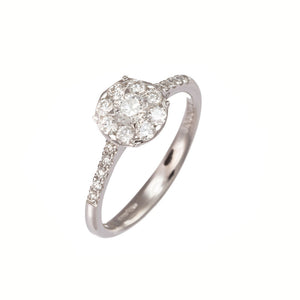 Anello Solitario Fantasia Oro Bianco AA030325 0S - Davite & Delucchi  