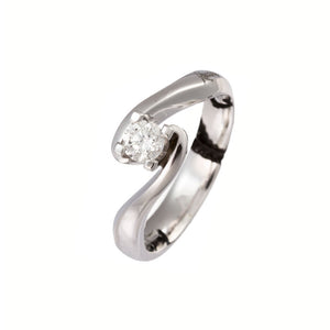 Anello Solitario Maria Teresa Oro Bianco R30SO333/013 - Recarlo 