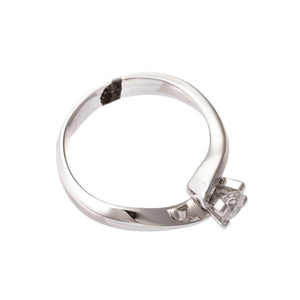Anello Solitario Maria Teresa Oro Bianco R30SO333/013 - Recarlo 