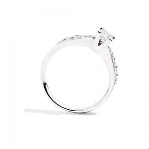 Anello Solitario in Oro Bianco Maria Teresa - XB266/B050 Recarlo