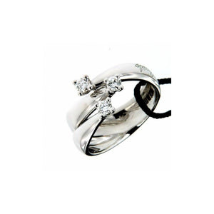 Anello Trilogy Collezione Eternity Oro Bianco Recarlo 