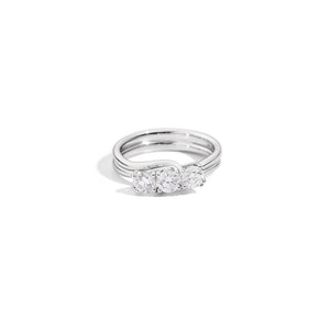 Anello Trilogy Doppio Filo Oro Bianco Isabella Recarlo 