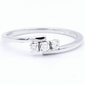 Anello Trilogy Oro Bianco con Diamanti Davite & Delucchi