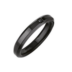 Anello Uomo Acciaio lucido IP Black Y Misura 25 Breil