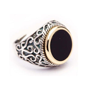 Anello Uomo Arabesco Onice Nero ANL05901 - Portonovo  