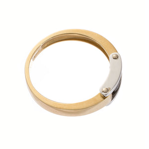 Anello Uomo Oro Giallo e Bianco con Onice