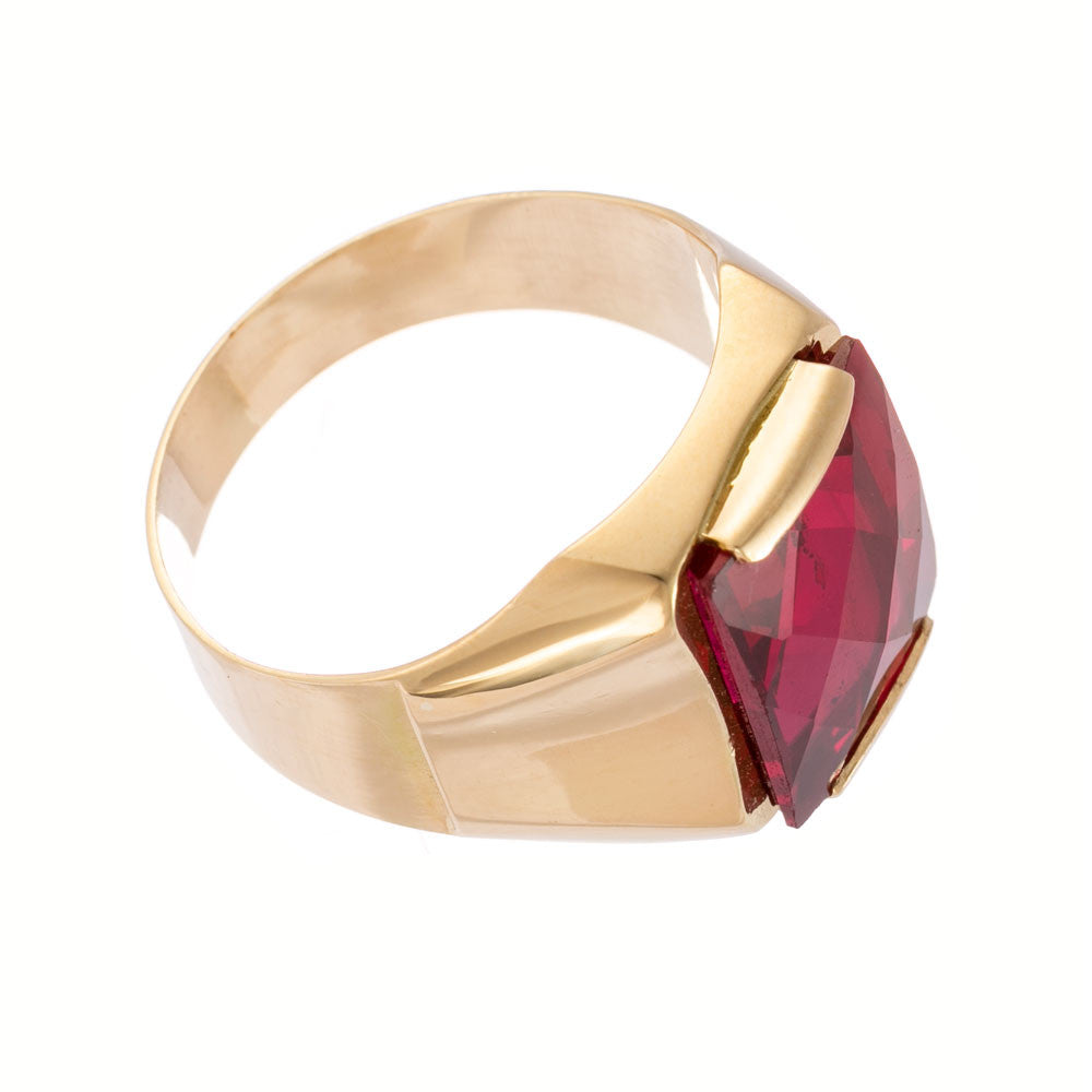 Anello uomo oro e rubino hotsell