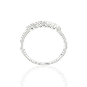 Anello Veretta in Oro Bianco e Diamanti Davite & Delucchi
