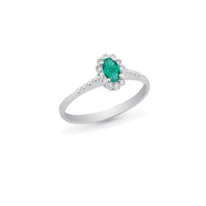Anello con Diamanti e Smeraldo Gem Passion Parure AD581/SM-LB - Artlinea  