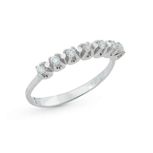 Anello in Oro Bianco Riviera con Diamanti Artlinea
