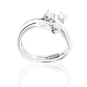 Anello in Oro Bianco con Diamanti Anniversary Recarlo