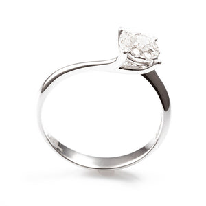 Anello in Oro Bianco e Diamanti AA030199 0S - Davite & Delucchi   