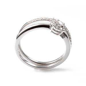 Anello in Oro Bianco e Diamanti AA030608 0S - Davite & Delucchi     
