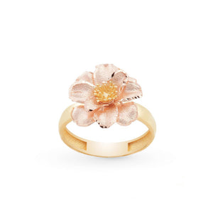 Anello in Oro Giallo e Rosa Fiore Spring Artlinea