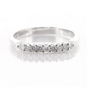 Anello Riviera in Oro Bianco con Diamanti
