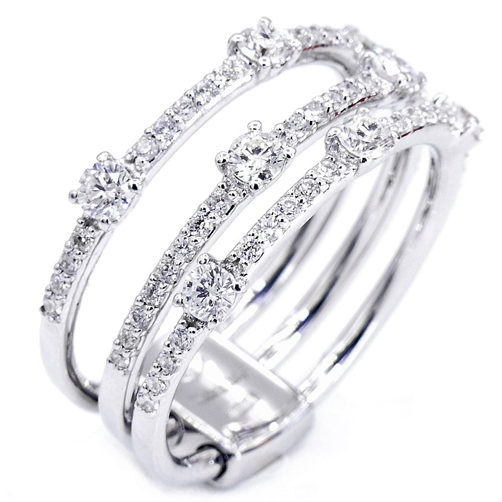 Anello Oro Bianco con Diamanti Davite & Delucchi - AA031203