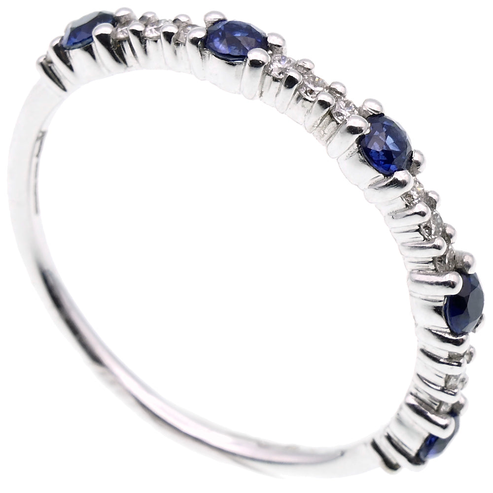 Anello Oro Bianco con Diamanti e Zaffiri Recarlo - XD116BZAF