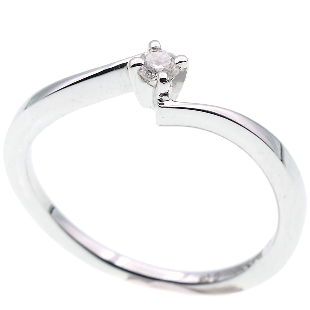 Anello Solitario Oro Bianco con Diamanti Davite & Delucchi - AA003022