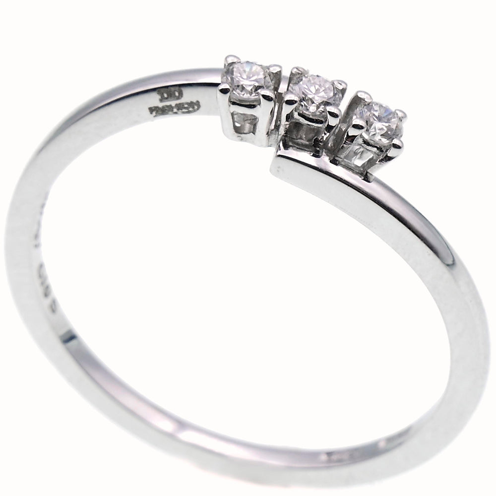 Anello Trilogy Oro Bianco con Diamanti Davite & Delucchi - AA028900