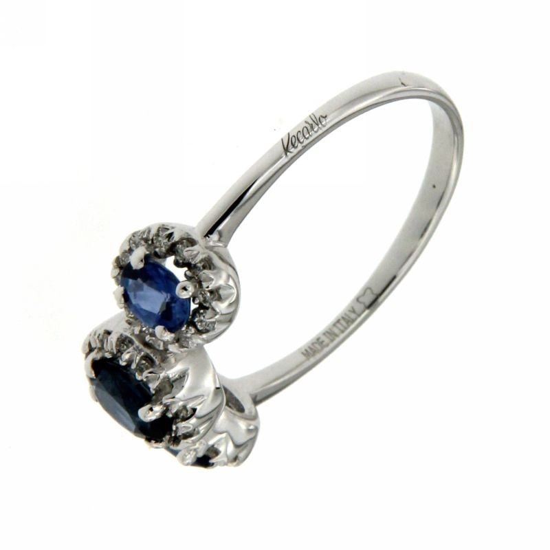 Anello Trilogy con Zaffiri e Diamanti - XE205/BZF1 Recarlo