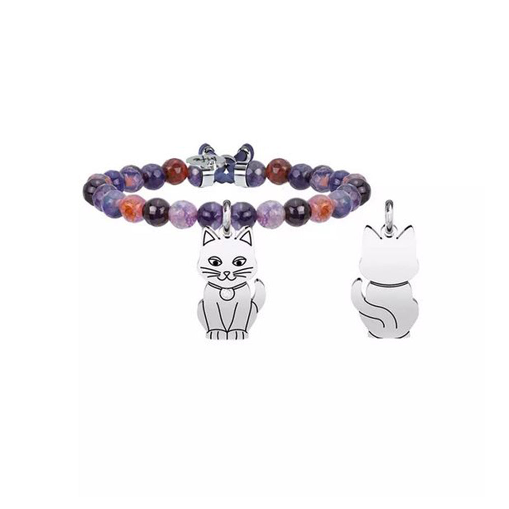 Bracciale Animal Planet Gatto Agata Multicolore Life 731759 Kidult