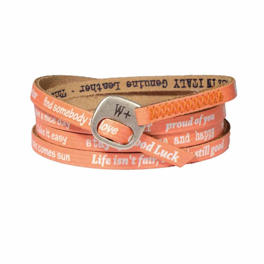 Bracciale Arancione Vintage Collection Pelle WP110 - We Positive 