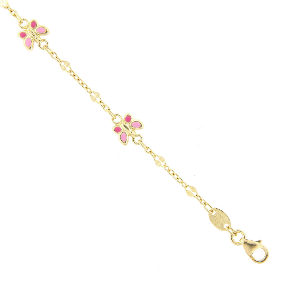 Bracciale bambina baby in oro fiocco fiore caramella - Gioielli Aurum