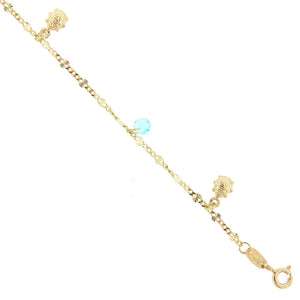 Bracciale Bambina Battesimo in Oro con Coccinelle