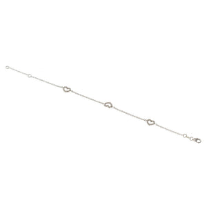 Bracciale Bambina Comunione e Cresima Cuore Oro Bianco 