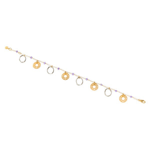 Bracciale Bambina Comunione e Cresima Oro e Ametista