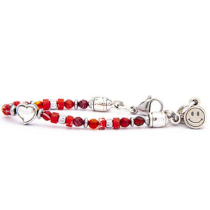 Bracciale Bambini Cuore Rosso Ematite Misura S Portonovo Kids