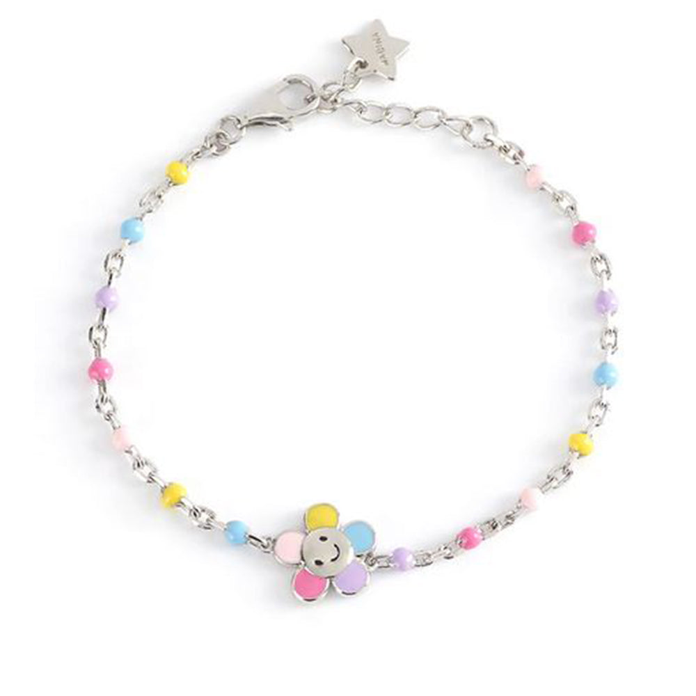 Bracciale Bambina Fiore multicolor in Argento Mabina Gioielli