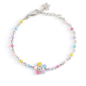 Bracciale Bambina Fiore multicolor in Argento Mabina Gioielli