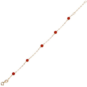 Bracciale Bambina Oro Giallo Corallo