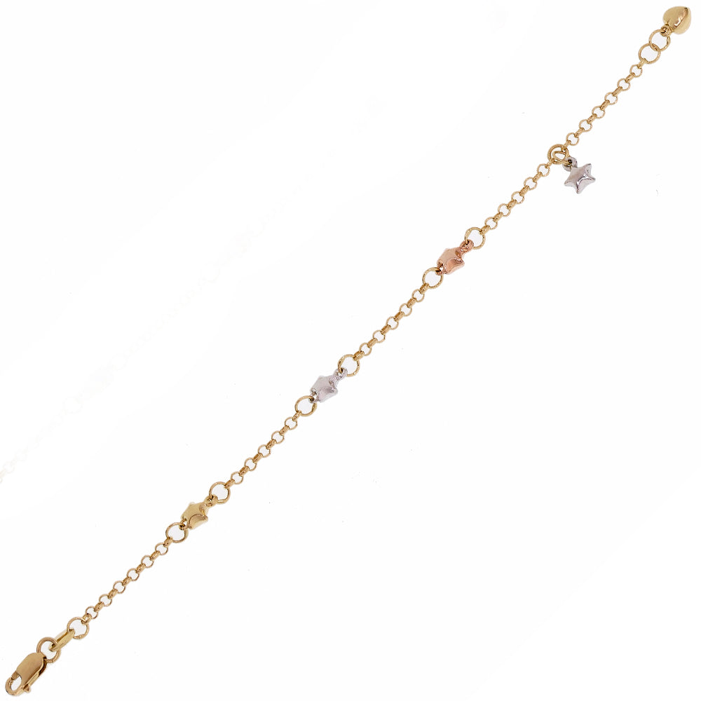 Bracciale Bambina Tre Colori Stelle