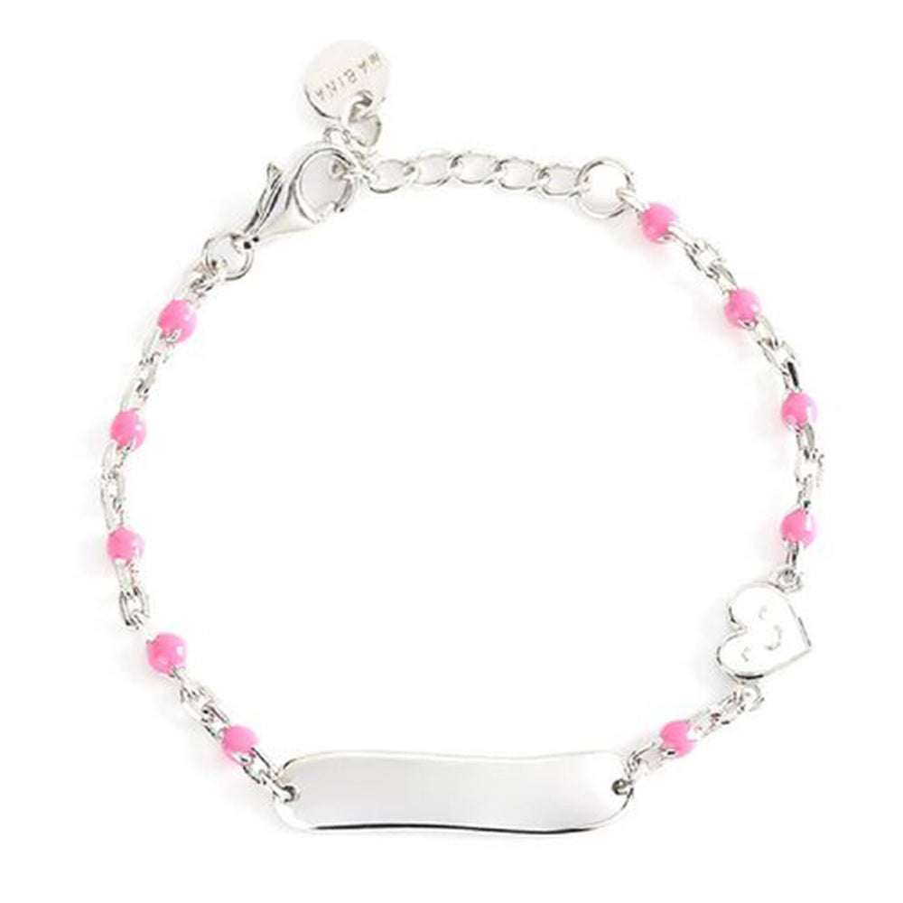 Bracciale Bambina in Argento con Targhetta Nuvola Rosa Mabina Gioielli