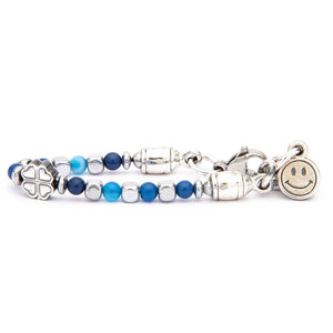 Bracciale Bambini Quadrifoglio Azzurro Variegato Cubetto Misura S Portonovo Kids