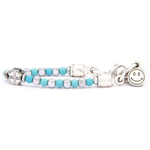 Bracciale Bambini Quadrifoglio Turchese Cubetto Misura S Portonovo Kids